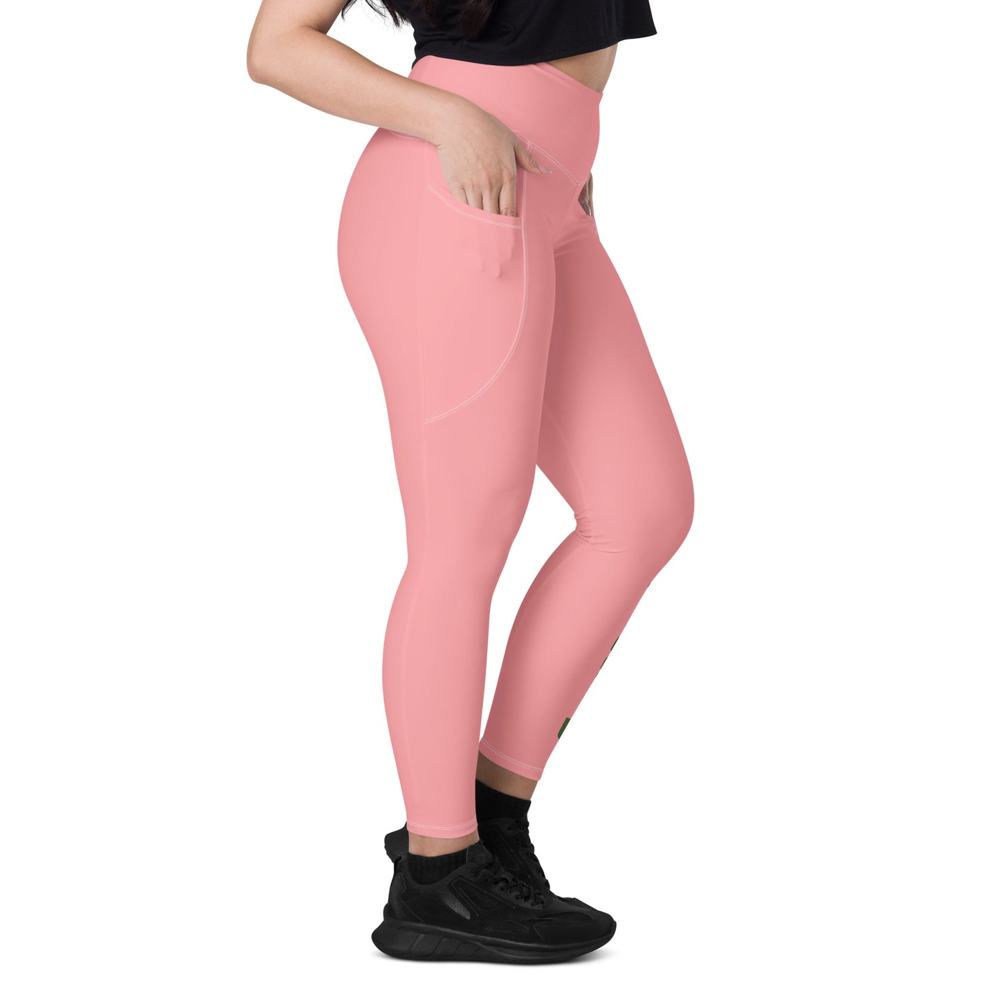 Pink leggings with pockets